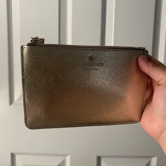 Kate Spade Shimmery Gold Wristlet - Picture 2 of 4